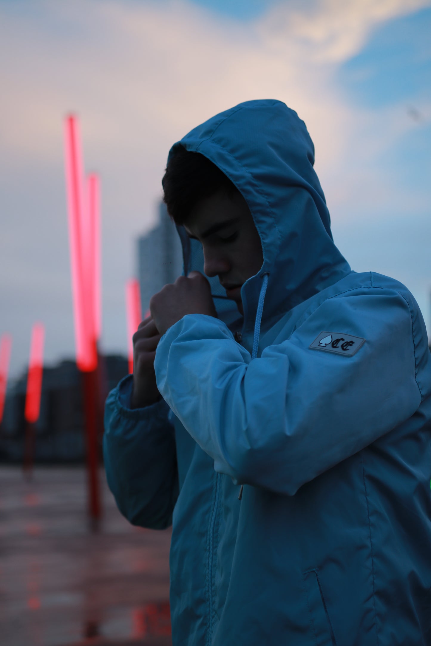 BLUE WINDCHEATER JACKET