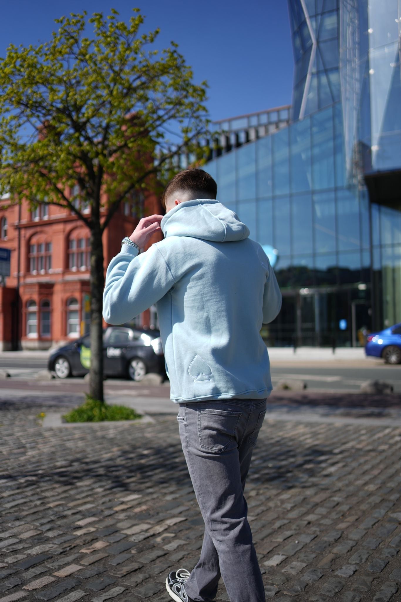 ACE BABY BLUE EMBROIDERED HOODIE