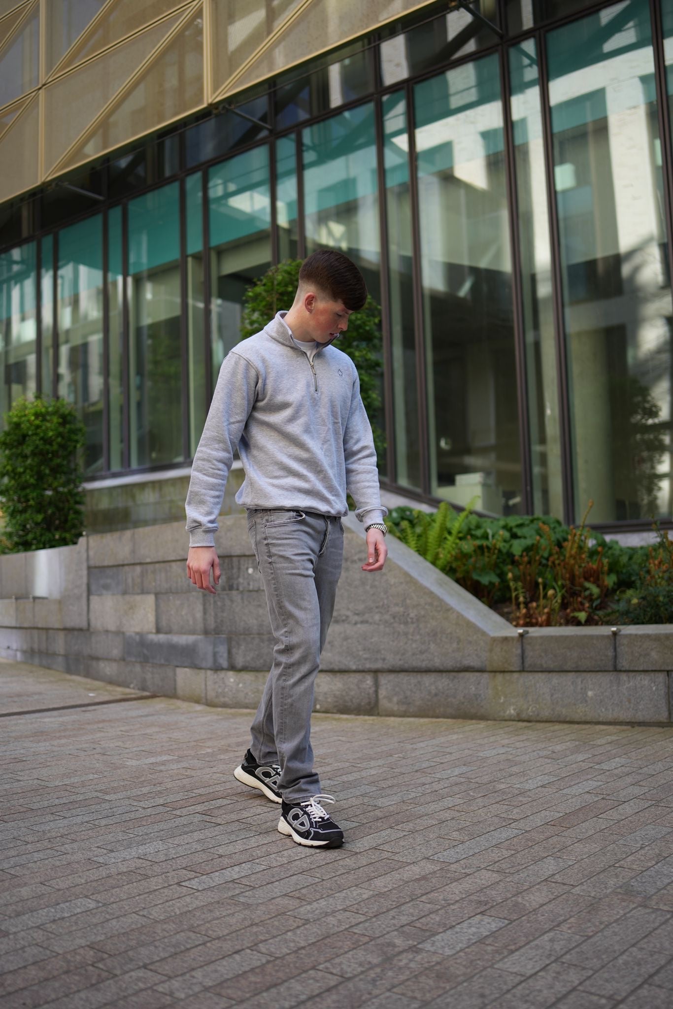 ACE GREY QUARTER ZIP