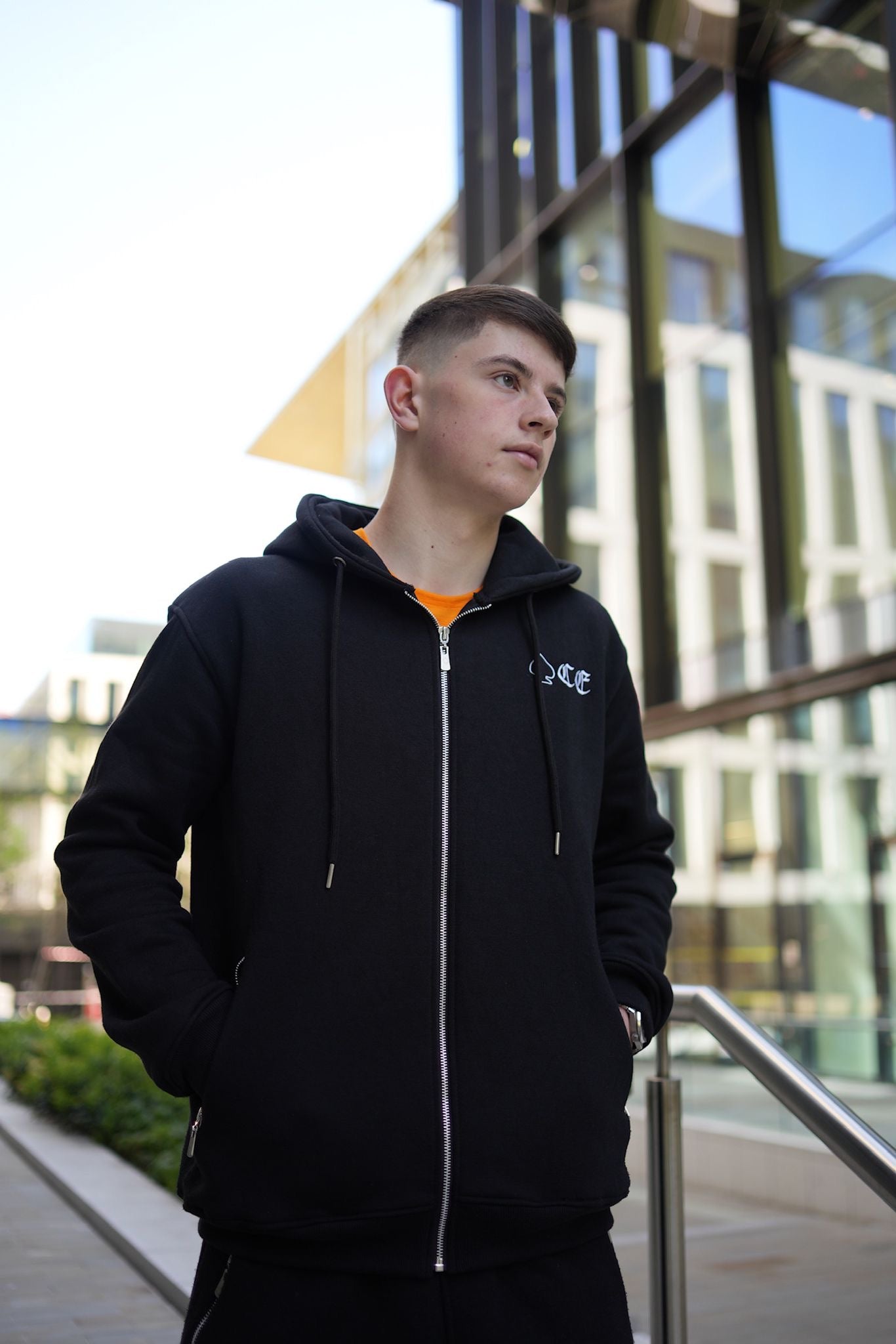 ACE FULL ZIP BLACK TECH HOODIE